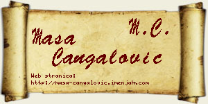 Maša Čangalović vizit kartica
